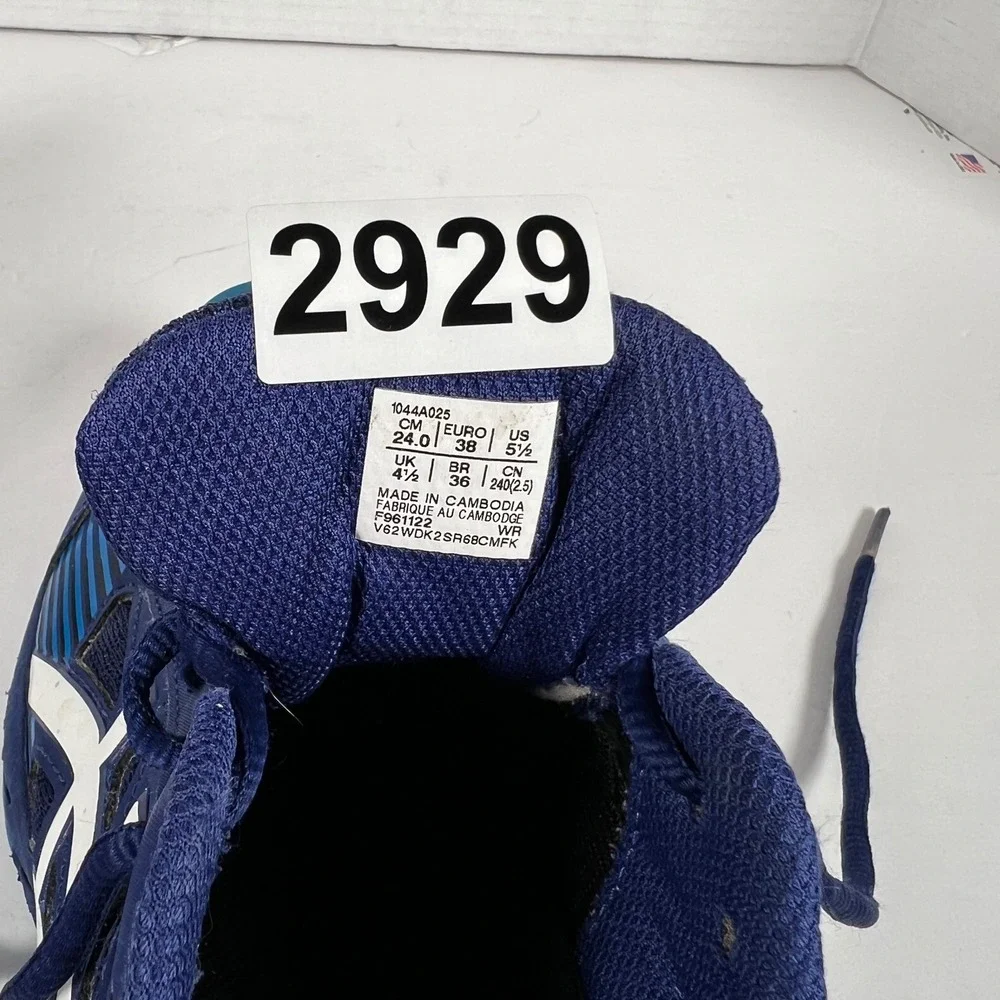 Asics Gel-Game 8 Womens Tennis Shoes Navy Blue‎ White 1044A025 Size 5.5 - Picture 7 of 7